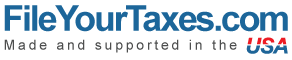 File Your Taxes Logo Made and supported in the United States of America